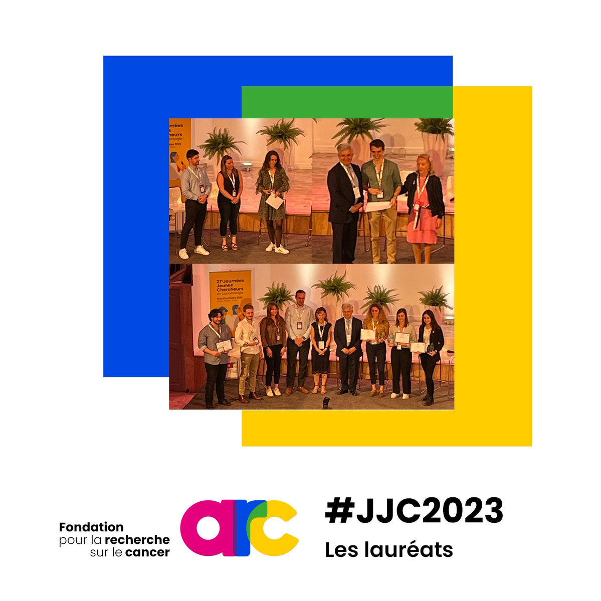 [#JJC2023 - Les Lauréats]
Un GRAND BRAVO aux lauréats.
Prix Jeunes Talents Oral :
Claudia Pasqualini - <a href="/GustaveRoussy/">Gustave Roussy</a>
Candice Merle - <a href="/institut_curie/">Institut Curie</a>
Isabella Hofer - <a href="/institut_curie/">Institut Curie</a>
Prix Jeunes Talents Poster :
Jeremy Baude - Centre Georges Francois Leclerc - Dijon