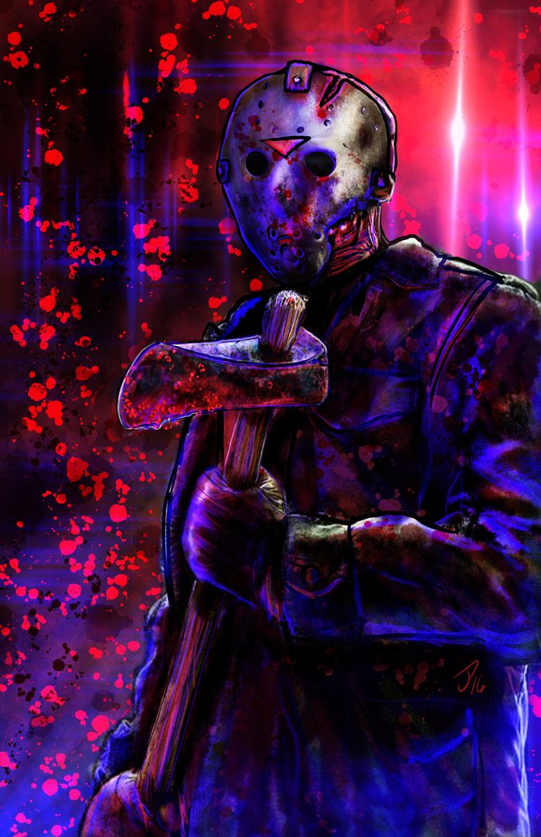 PescEffects's tweet photo. Tonight's the night. It's #FridayThe13th during #SpookySeason. Join our #CouchCon #ShopLive Event and see this piece in a whole new way TONIGHT!
"New Blood"
•
https://t.co/QVTyVSnGBq
•
#PescEffects #JasonVoorhees #CampCrystalLake #HorrorArt #HorrorMovies #HalloweenDecor https://t.co/xNnxXJzoQZ