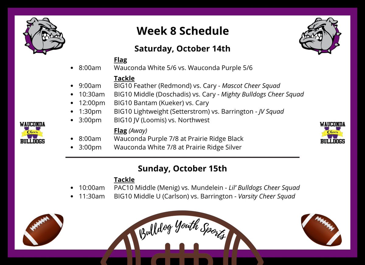 Bulldog Youth Sports Football tweet media