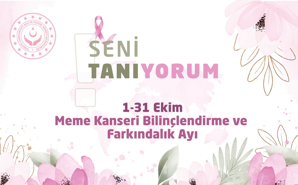 Tekirdag_aile's tweet photo. Kadınlarda en sık görülen kanser türlerinden biri olan meme kanserine dikkat çekmek ve farkındalık oluşturmak için ekim ayı “Meme Kanseri Farkındalık Ayı” olarak kabul ediliyor.Siz de bu riskin farkında olup meme kanserinin önüne geçebilirsiniz.

#SeniTanıyorum 

@tcailesosyal https://t.co/GXqZYDQUXR