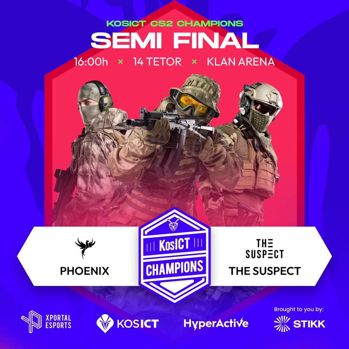 XPortalesports's tweet image. 🚀 Për të gjithë adhuruesit e esports: Phoenix do të ndeshet me Suspect në gjysmëfinalet e KosICT!
 
Bashkohuni me ne në Klan Arena të Shtunën dhe bëhuni pjesë e një ndeshje të paharrueshme!
 
🔗 Ose na përcjellni live në twitch.tv/xportalesports
 
#KosICT #EsportsKosova