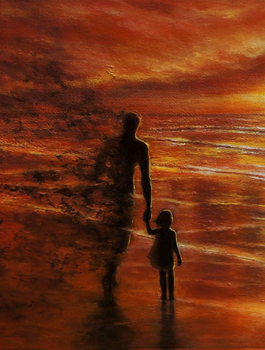 "Forever holding your hand in my heart's memory "