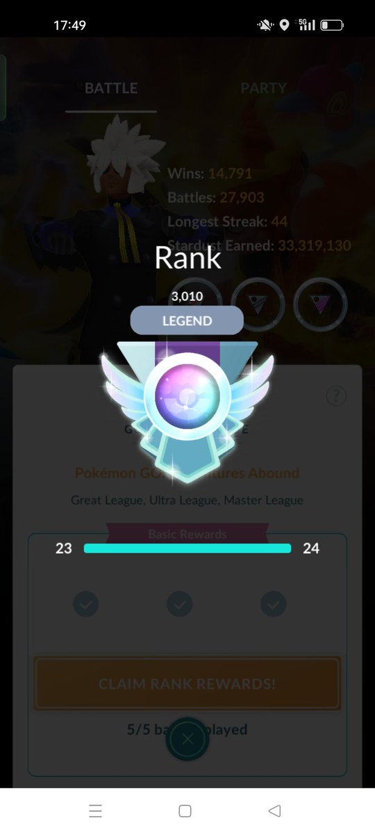 MrManding0's tweet photo. Yes guys! I reached Legend on the last ML Battle possible with this trash 🤣🤣🤣 this started three seasons ago as a meme to gatekeep Dialga/Zacian abusers and I still can't believe how well it worked out in the meta 😂😂😂challenge finally concluded! 

#pokemongo #gobattleleague https://t.co/YsJkakZrAQ