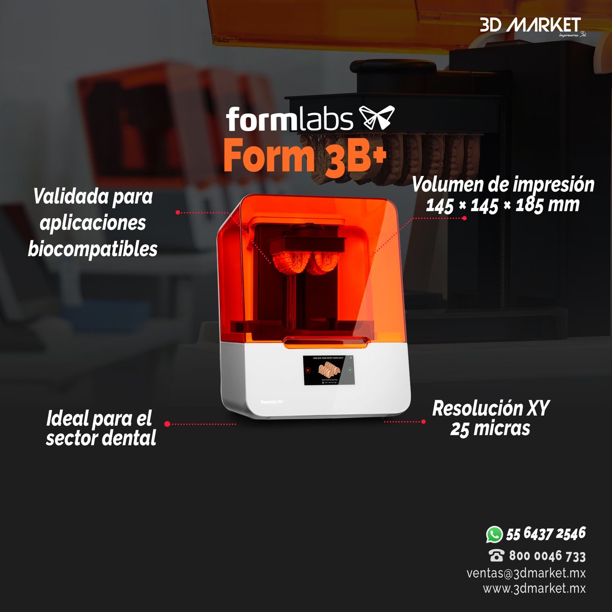 3DMarketMx's tweet image. FORM 3B+ 🔥

Imprime en 3D la anatomía de pacientes adultos a escala 1:1, productos sanitarios de gran tamaño o múltiples piezas en una única impresión 🤩

Contáctanos:
🌐 3dmarket.mx
☎️Int. de la República: 800 0046 733

#impresoras3d #form3b #formlabs #3dmarket