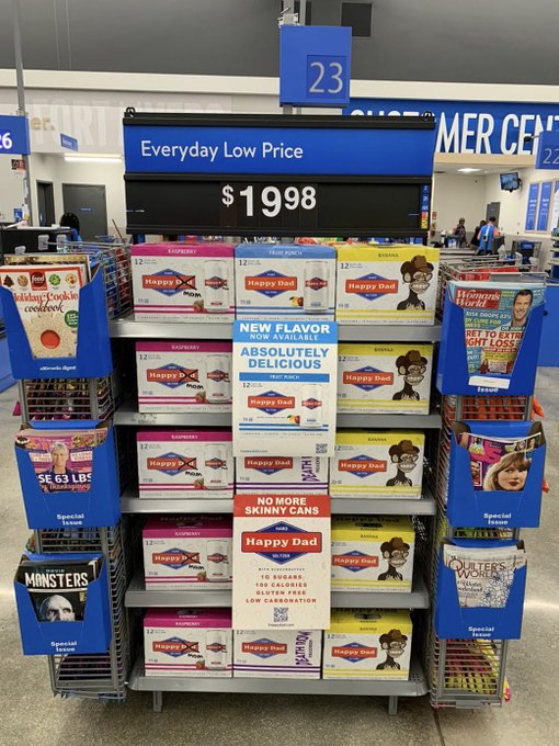Rolling out @happydad at all @Walmart locations that sell alcohol.   Congrats to our entire team. 🔥🔥<a class="tags" target="_blank" title="On Twitter" href="/?out=eyJ0eXAiOiJKV1QiLCJhbGciOiJIUzUxMiJ9.eyJpYXQiOjE3MTk1NzE0NzksImlzcyI6InR3cG9ybnN0YXJzLmNvbSIsIm5iZiI6MTcxOTU3MTQ3OSwiZXhwIjoxNzUxMTA3NDc5LCJyZWRpcmVjdF91cmwiOiJodHRwczovL3R3aXR0ZXIuY29tL2hhcHB5ZGFkIn0.T3e16V3iJFu9WPxGk8LfNt-Pl5_e_6DeUJmwJMwKjaOMPg5GKF5JVkxfUKLGmWC4Lj1GmDkHl7IXWX8cNTSftQ">@happydad</a><a class="tags" target="_blank" title="On Twitter" href="/?out=eyJ0eXAiOiJKV1QiLCJhbGciOiJIUzUxMiJ9.eyJpYXQiOjE3MTk1NzE0NzksImlzcyI6InR3cG9ybnN0YXJzLmNvbSIsIm5iZiI6MTcxOTU3MTQ3OSwiZXhwIjoxNzUxMTA3NDc5LCJyZWRpcmVjdF91cmwiOiJodHRwczovL3R3aXR0ZXIuY29tL1dhbG1hcnQifQ.02Jw-7tAGabH__7tlWBt0YOw3p3qEU_M88Lslf5HfCQLuTg-MoyG4Ywv6_Z8QxjbhC_d4-wA7pO0D_mEoHaa8A">@Walmart</a>