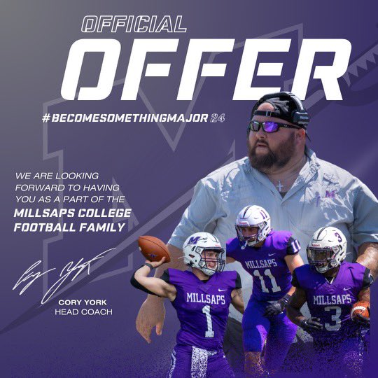 Nickharris_99's tweet photo. Blessed to receive an offer from Millsaps College!! #AGTG #GoMajors @CoachTySharkNix @MajorsFootball @CoachAB36 @shayhodge3 @the_coachmentor @Coach_SmithJA @case_cook @JARaiderFB https://t.co/22e9GcCrRv