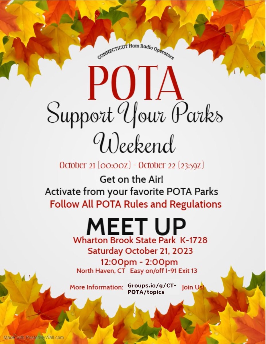 KC1QWH's tweet photo. #POTA #SYPweekend #SupportYourParksWeekend #hamradio #ctwx #ThingsToDoInCT https://t.co/8tOALulPLL