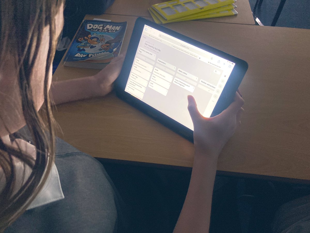 WCPSc2024's tweet photo. Exploring how we can work on the same project without being sat with our groups. Talking was banned! We had to be creative and find ways to communicate about our task without speaking face to face 👏🏻📱🌍  @WCommonPS #WCPScomputing @padlet https://t.co/EaDPqUnaWL