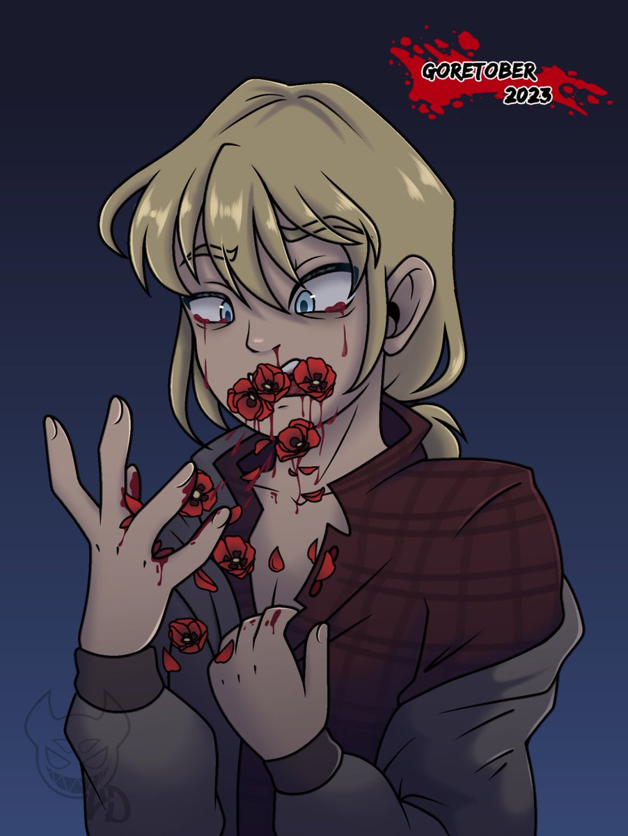 Lil_DemonY's tweet photo. GORETOBER #01: Hanahaki Disease 🥀

#btd2 #boyfriendtodeath #lawrenceoleander https://t.co/gqZ9P3iuF8