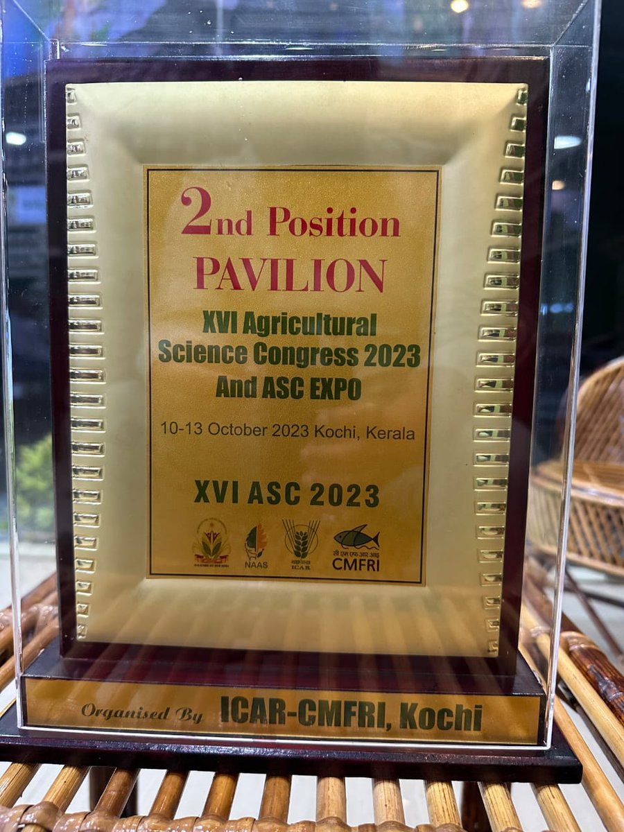 farddepartment's tweet photo. Thrilled to #announce that the Fisheries Stall, F&ARD , Govt. of Odisha, shone brightly at the XVI Agricultural Science Congress & EXPO! 🥈 Out of 104 incredible stalls, we've reeled in the #2nd_Position at national level 🏆 👏
@CMO_Odisha @rajaaswain @OdishaFisheries https://t.co/gCxjSCLmof