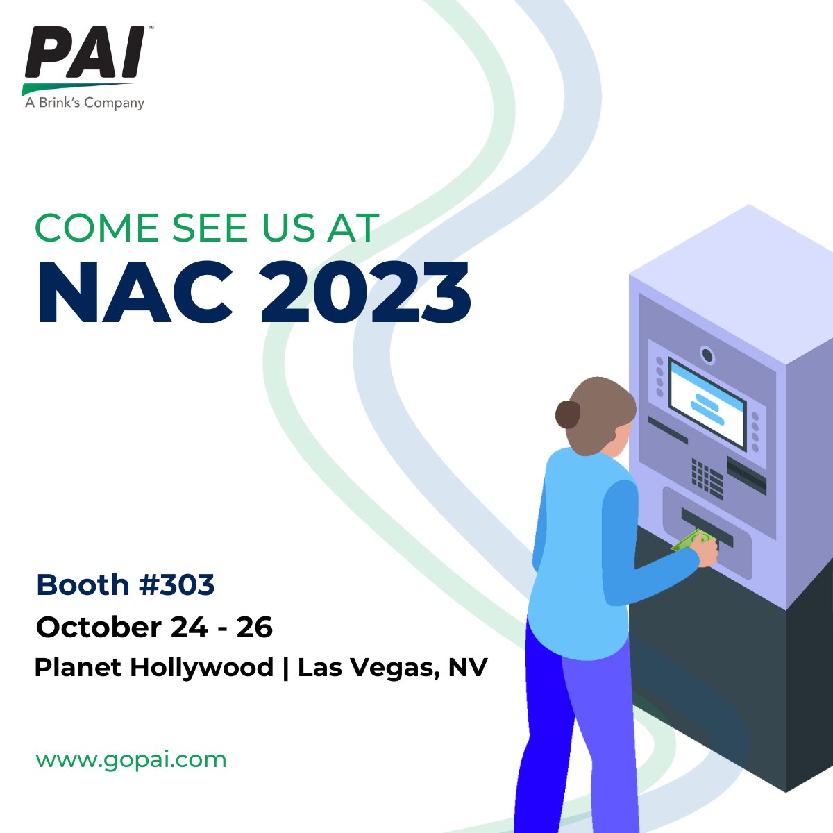 PAI_ATM's tweet photo. Are you planning on attending this year's @NACAssociation 2023 show?

Find us at booth #303 at Planet Hollywood in Las Vegas! We'll be there from October 24 to the 26th.

Can't wait to see you all there!

#PAI #ATMs #cashmanagement #NAC #cannabisnews https://t.co/RdzmnRnNYX