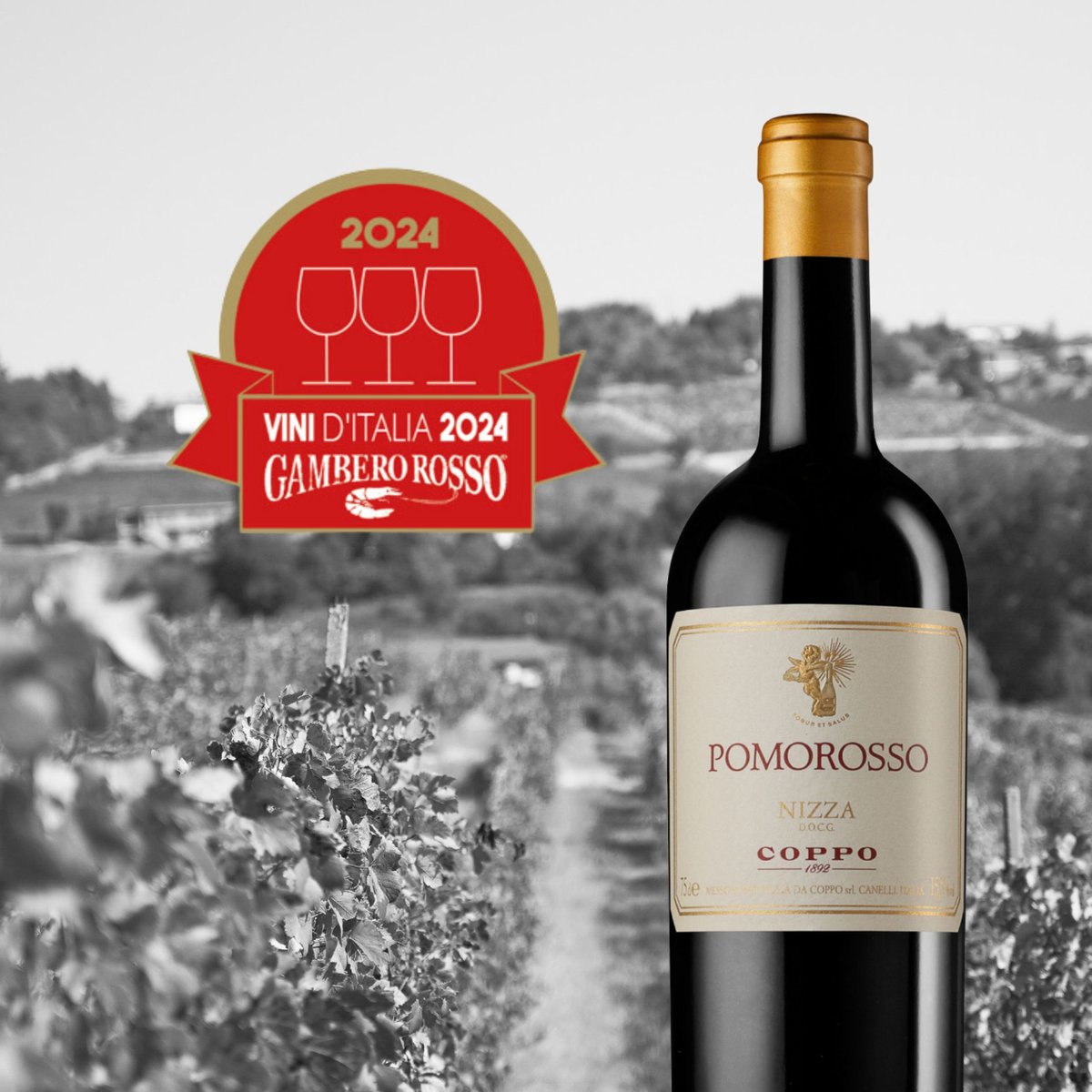 14 times! #trebicchieri 🙏 @gamberorossointernational 
👉  Pomorosso 2020 was recently awarded the Tre Bicchieri Prize by Gambero Rosso 

See more 👉coppo.it/en/wines/barbe…