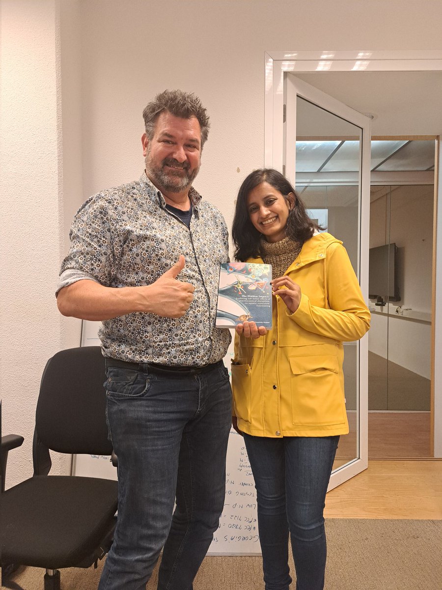 Miquel Lurling🟥 (@blauwalg) on Twitter photo Fantastic to receive the printed dissertation of <a href="/Nandini_raman/">Nandini Raman</a>, who will defend the thesis in two weeks <a href="/WUR/">Wageningen U&R</a>. The thesis addresses the sub-lethal effects of pharmaceuticals on aquatic organisms and the effects of fluoxetine and microplastics on aquatic ecosystem functioning. Fantastic to receive the printed dissertation of <a href="/Nandini_raman/">Nandini Raman</a>, who will defend the thesis in two weeks <a href="/WUR/">Wageningen U&R</a>. The thesis addresses the sub-lethal effects of pharmaceuticals on aquatic organisms and the effects of fluoxetine and microplastics on aquatic ecosystem functioning.