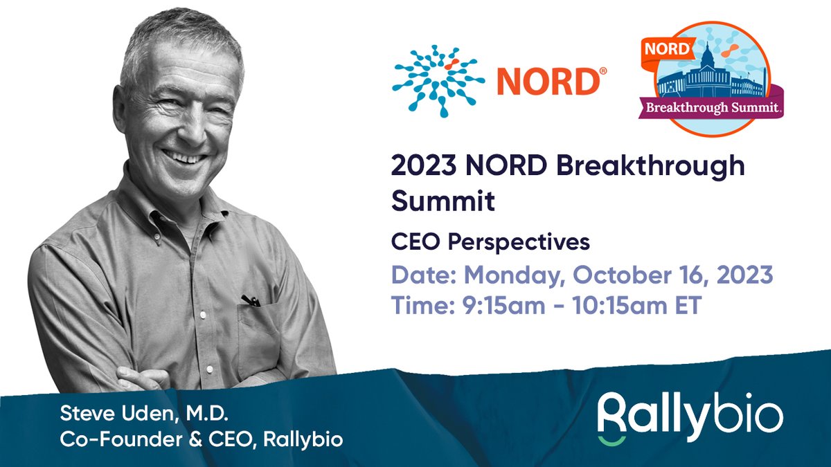 Today at @RareDiseases Summit in Washington D.C., our CEO, Stephen Uden, M.D., joins industry leaders to discuss the present and future of #rarediseases and #orphandrugs. Learn more about #NORDSummit: nordsummit.org/agenda/