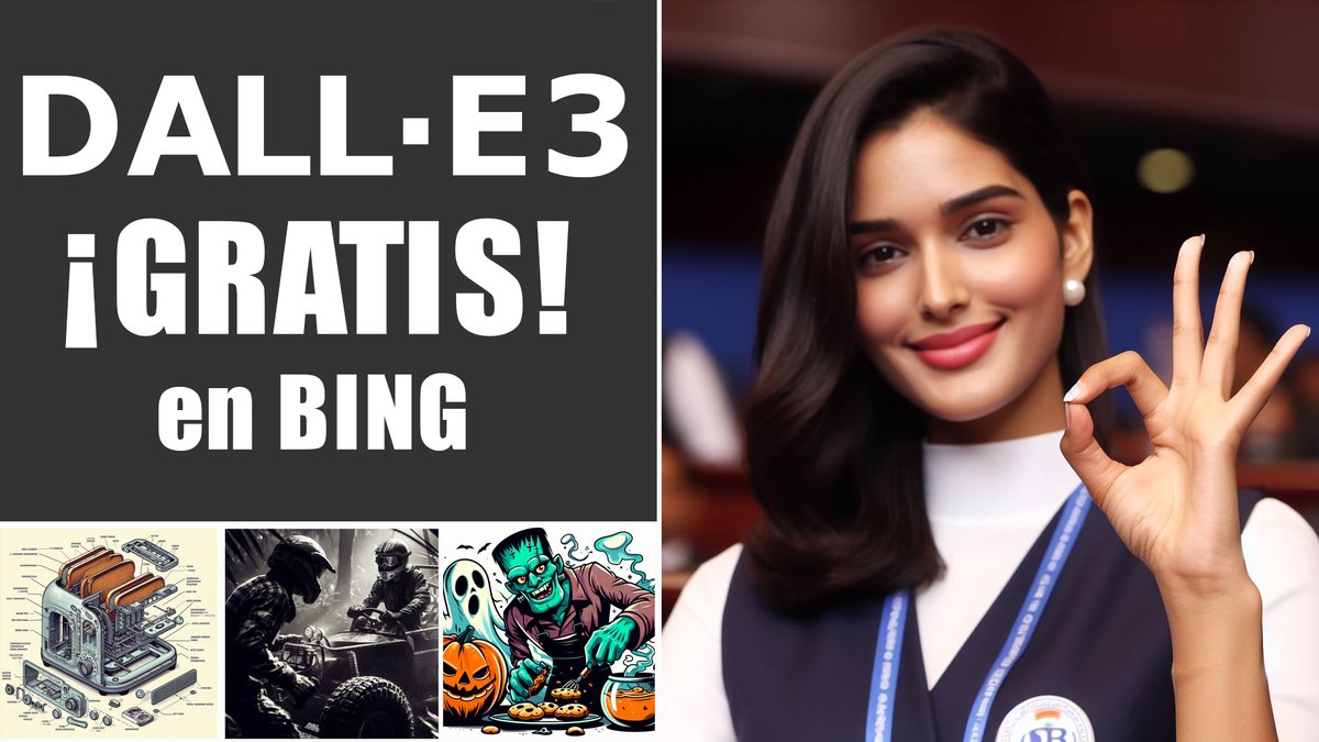 Crea Imágenes IA GRATIS con DALL-E 3 de OpenAI en Bing!
No te pierdas el tutorial COMPLETO
En YouTube 👇🏻
youtu.be/evGQvn5fdyM?si…

#DALLE3 #OpenAI #Bing #gratis #inteligenciaartificial #ia #aiart #aiartcommunity