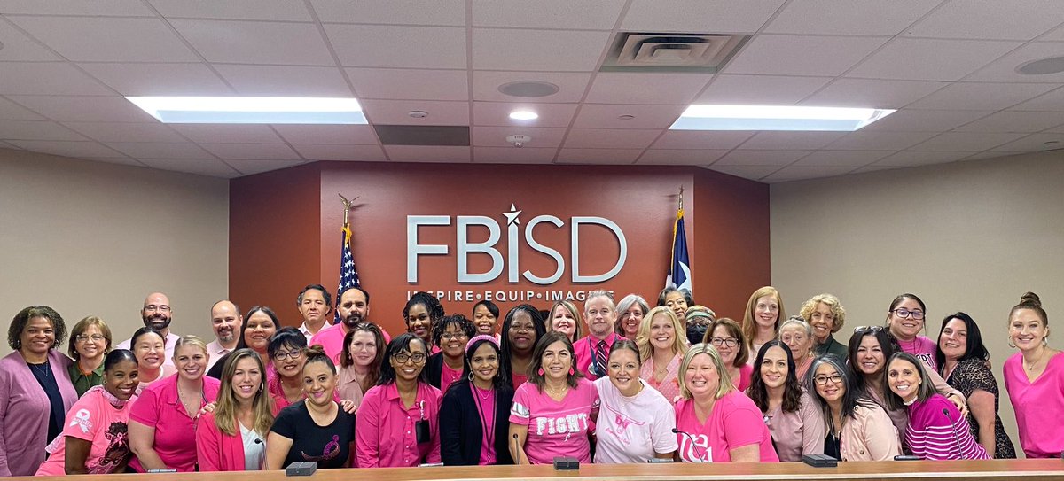Teaching & Learning supports breast cancer awareness and we honor those that have fought, and are fighting breast cancer. 🩷 #FBISDPinkOut