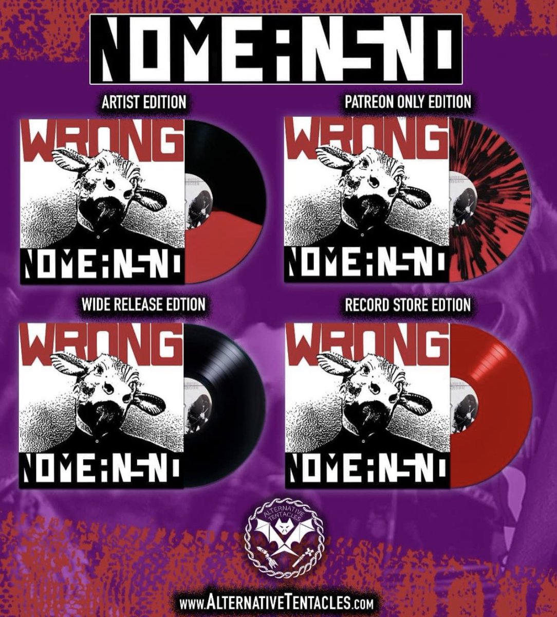 AuthenticDMcKee's tweet photo. For a retired band NoMeansNo are certainly getting a lot of my money this month thanks to @PMPressOrg and @AltTentacles! https://t.co/KwI8xZAwr6 &amp; https://t.co/KXqytsDd4Q #NoMeansNo #Punk #Wrong #PMPress #AlternativeTentacles https://t.co/MuinyCcAsi