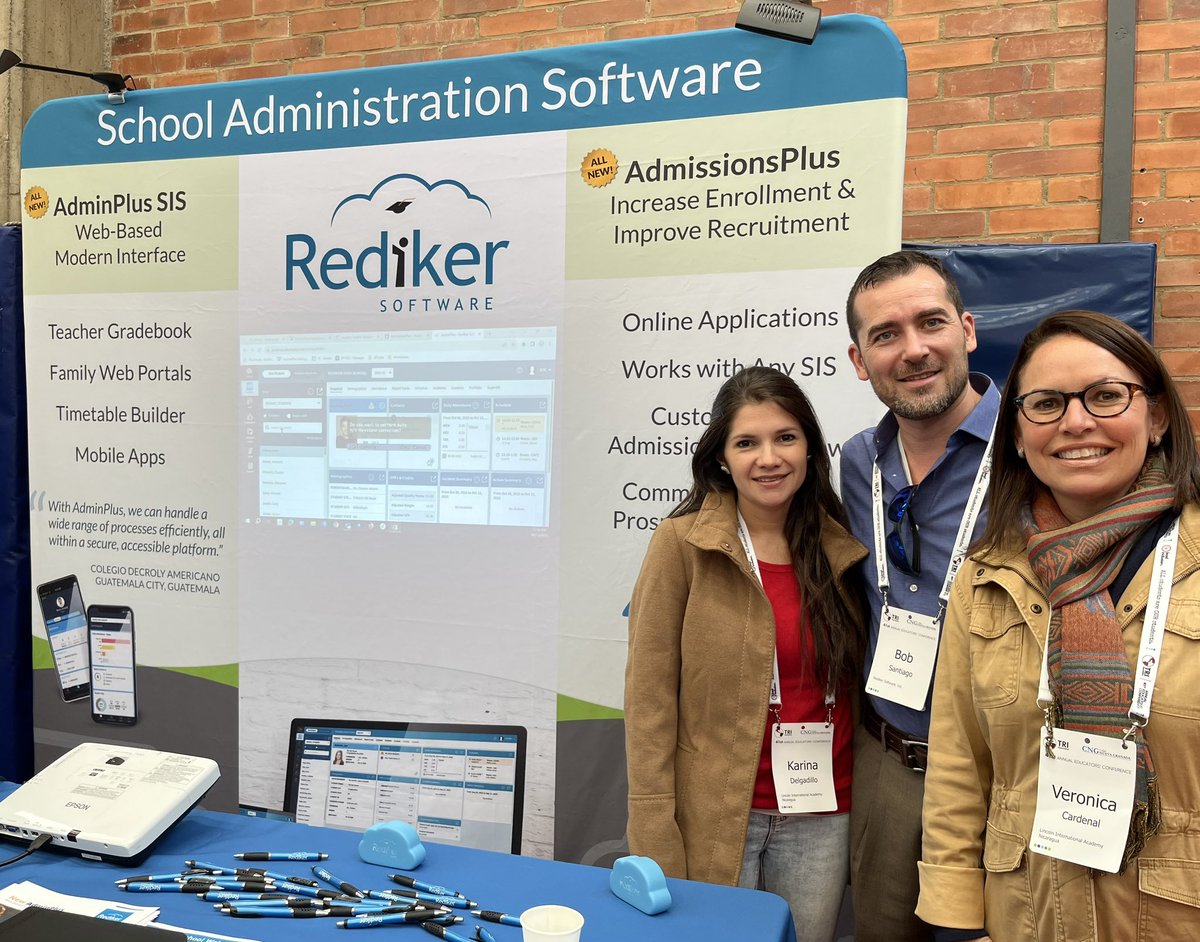 Bobbiago's tweet photo. Lots of love from @RedikerSoftware to Lincoln International Academy @CNGBogota host of Tri-Association 2023 #EdTech #LATAM https://t.co/zu2087m2qa