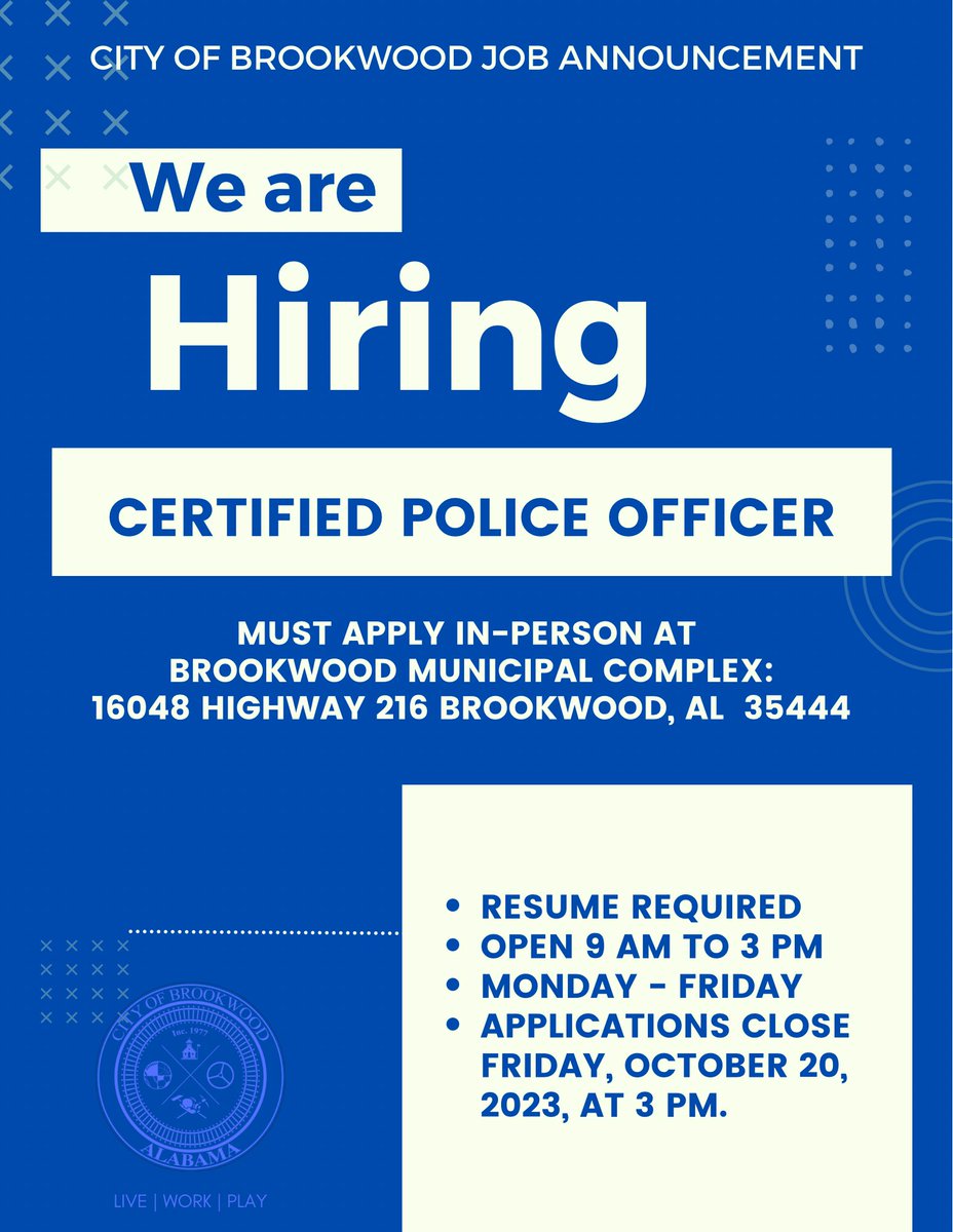 City of Brookwood (@bkwdal) on Twitter photo 