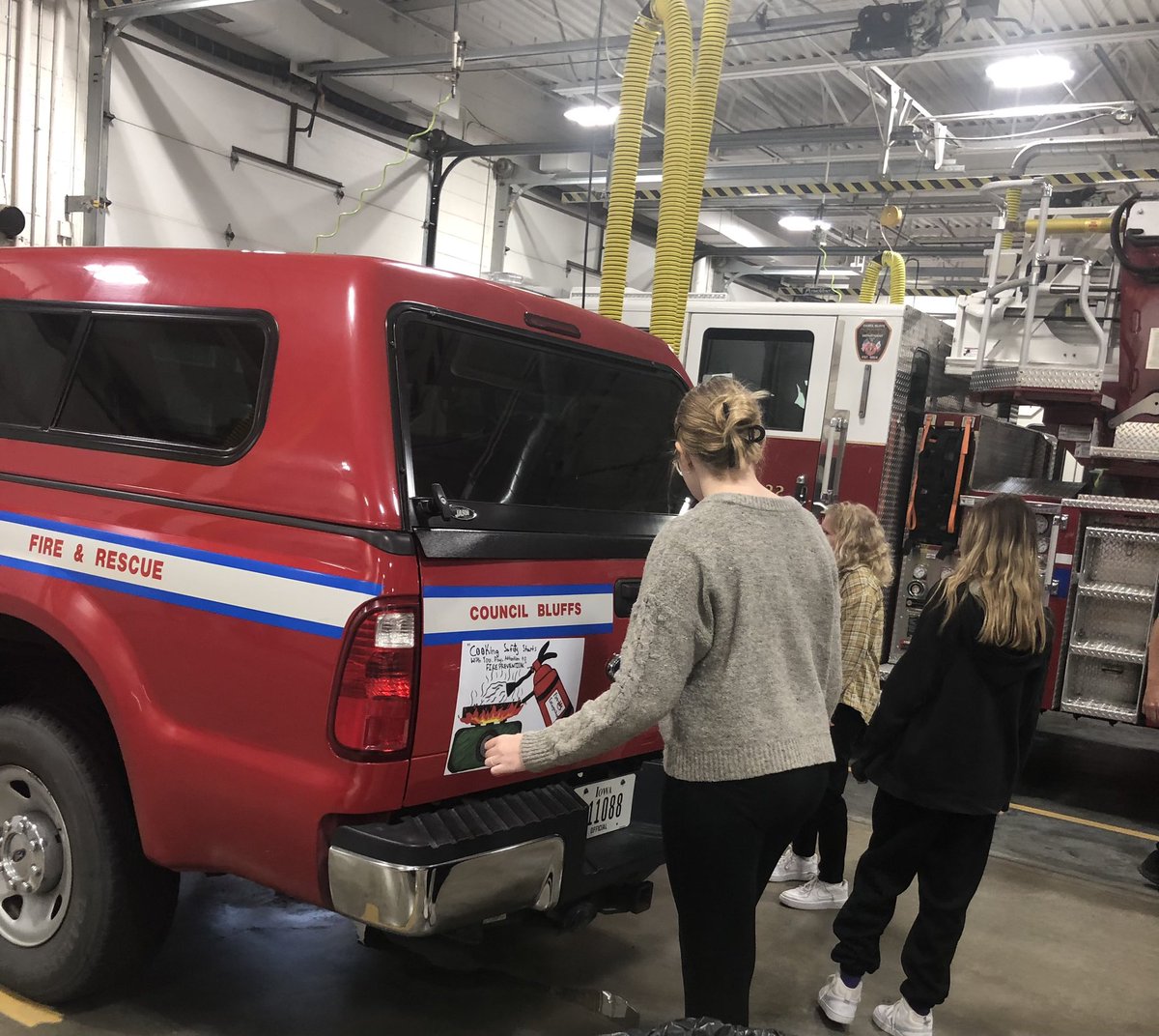 Congratulations to Kinley South for winning the CBFD’s annual fire prevention poster contest for 8th grade! She got picked up in a fire truck and was recognized at a luncheon at the fire station! 
Thank you to the CB Fire Department for hosting the contest and luncheon! #TitanUp