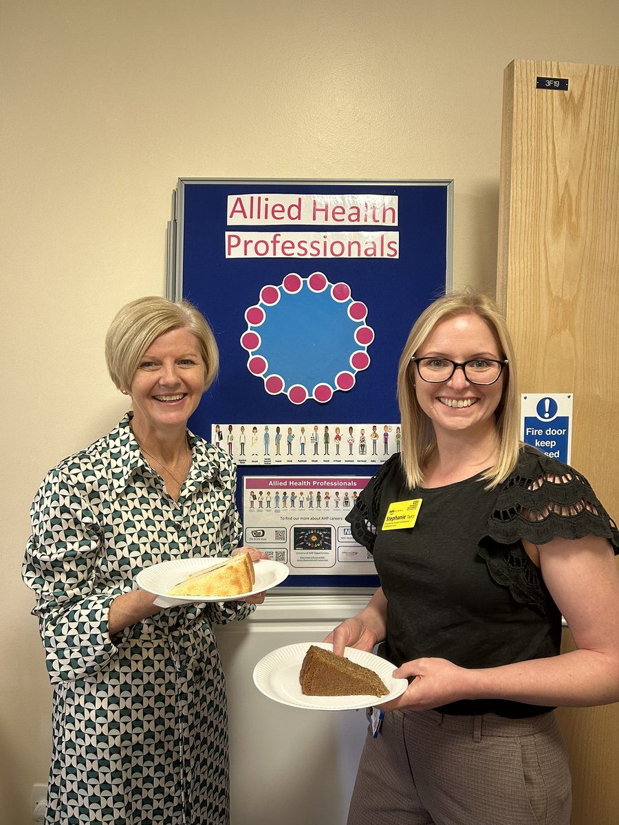 Some of our amazing AHPs enjoying their cake to celebrate #AHPDay2023 . Thank you ❤️ Thanks to @CRHCharity for supporting us once again with the lovely cake 🍰@royalhospital @PhysioCRH @CRHDietitians @LouiseOram1 @CRHDCSC @OT_CRH @KrishnaKallian1 @teamtheatresCRH