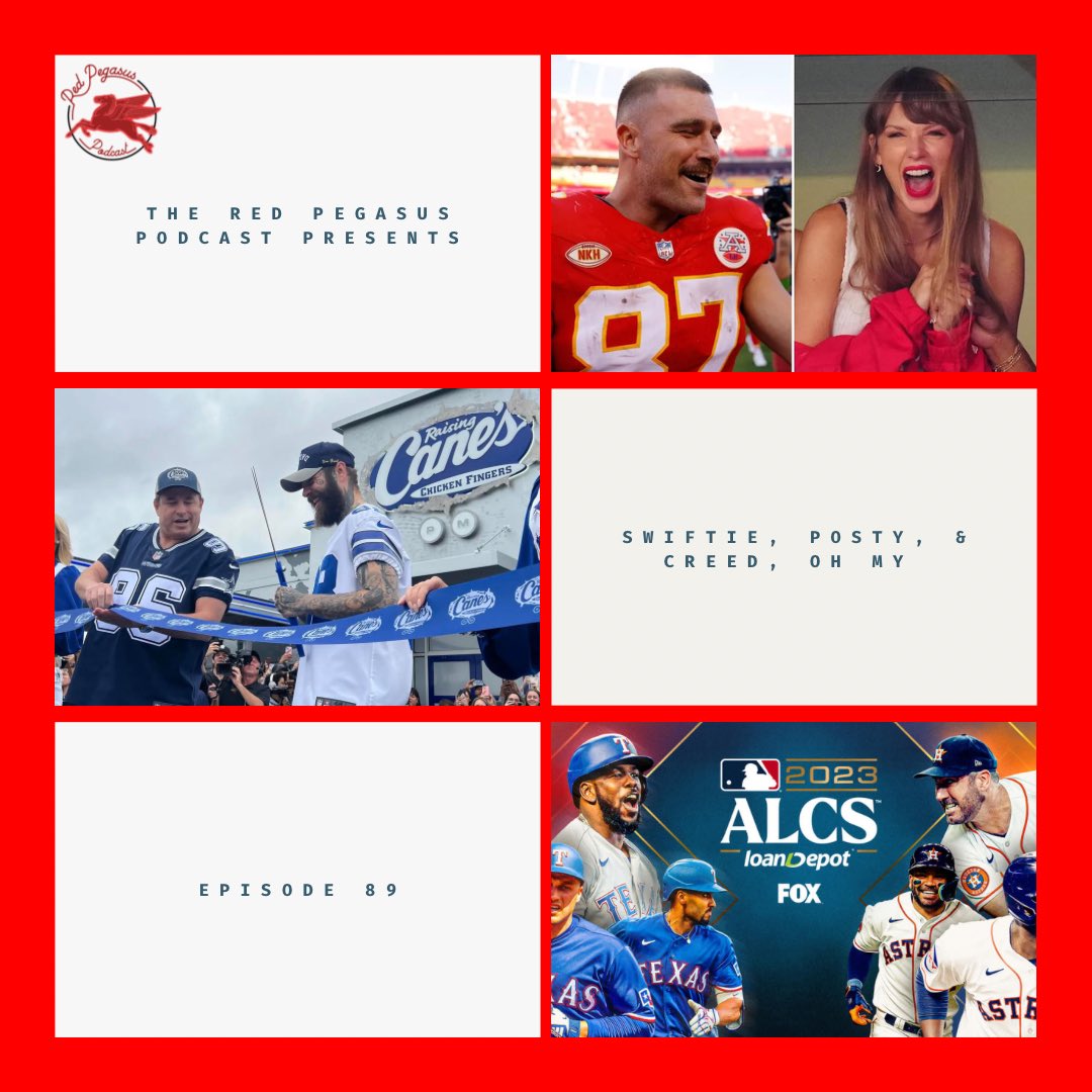 Swiftie, Posty, &amp; Creed, Oh My | Ep. 89

Cue the Creed music... The Texas Baseball Rangers are one series win away from the World Series! Did Taylor Swift put Travis Kelce on the map? Post Malone has a new Cane’s store in Dallas. We have all of this and more. Check link in bio!