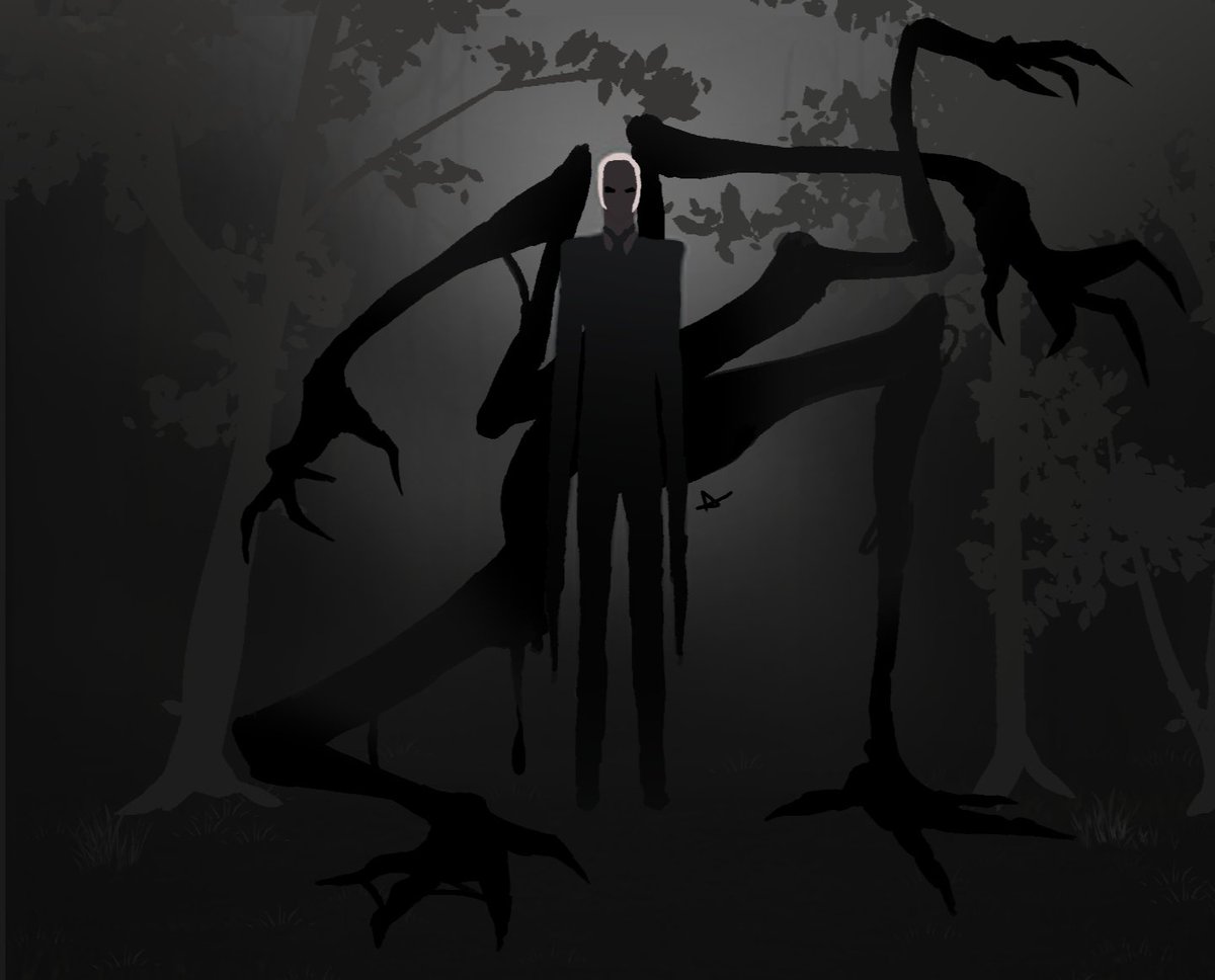 PookieDraws's tweet image. "HE'S RIGHT THERE!" Day 13 creepypasta I had to draw the og slenderman the very reason I like creepypastas today hehe! I really like the arms in this one!! #creepypasta #cringetober2023 #myartwork #slenderman #digitalartwork