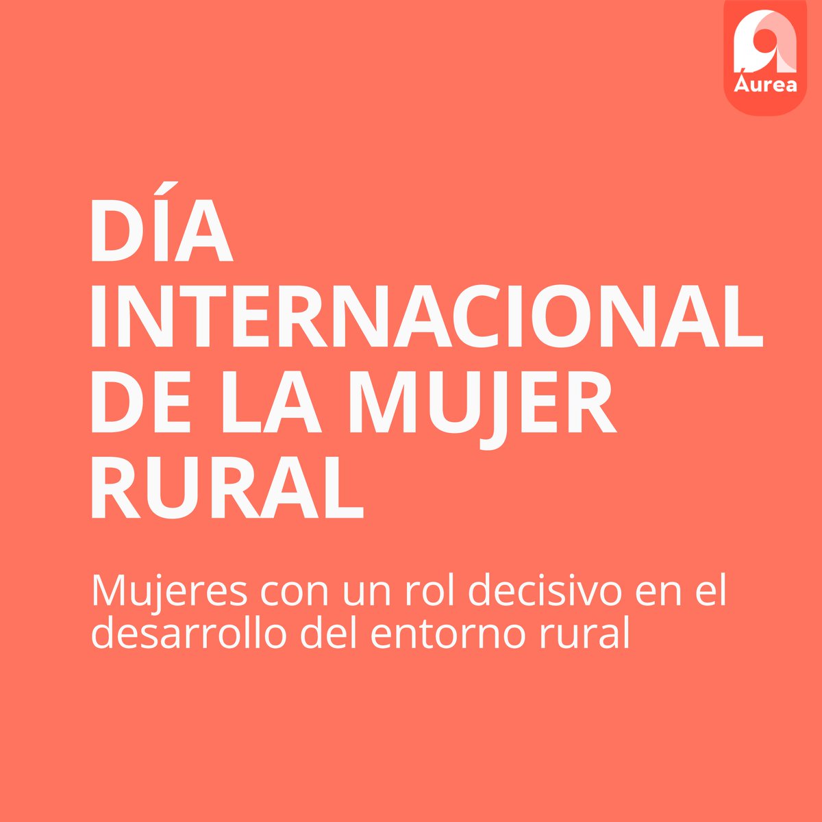 Día para reflexionar sobre los múltiples roles que desempeñan las mujeres productoras y agricultoras en la economía y la sociedad. Un papel decisivo en el desarrollo del entorno rural, la seguridad alimentaria y la erradicación de la pobreza.

En su día un gran GRACIAS 🌱🌾🚜