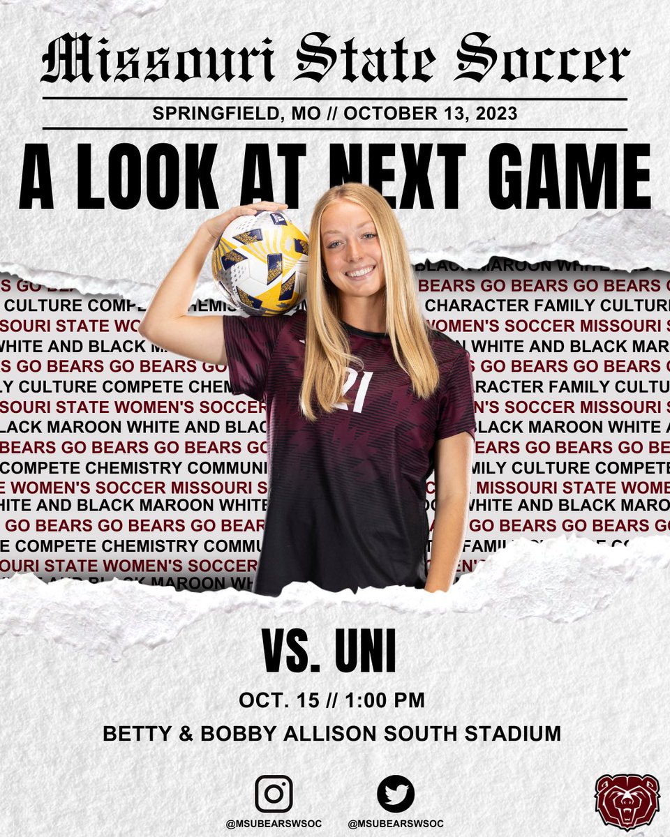 Sundays are for the Seniors!🤝👵🏻🤍 

Bear fans! We need you to help us celebrate our incredible seniors this Sunday for our Senior Day Match‼️ 

#C4 #MTT #NEXTSTEP