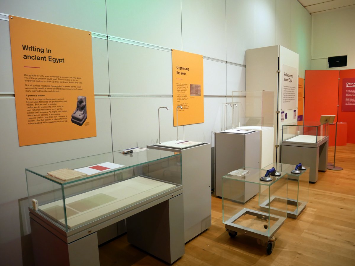 #TheBritishMuseum Touring Exhibition #Egyptianhieroglyphs: unlock the mystery is taking shape! All that's left is to fill these empty cases with spectacular objects from the BM next week. Who will join us at the opening on Sat 21 Oct? bit.ly/TMEgypt #AncientEgypt