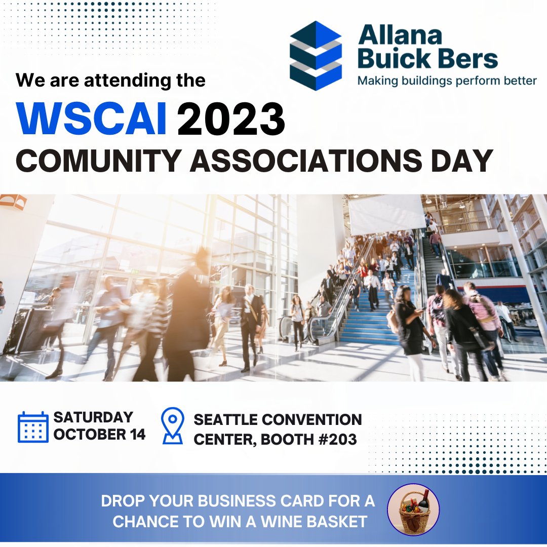 ABB is excited to be attending the WSCAI Community Association Day on Saturday, October 14th! Make sure to swing by Booth #203 for a chance to win a marvelous wine basket!