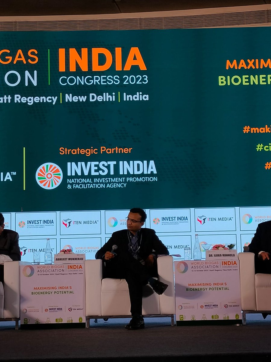biogasindia's tweet photo. Mr. Abhijeet Mukherjee, Director Operations at the @biogasindia, shared insights at India Congress 2023, organized by the @WBAtweets Association.
#iba #associationsupport #worldbiogasassociation #wastetoenergy #aatmanirbharBharat #wastetowealth #biocng #renewablenergy #biomass #biofuel #wastemanagement #organicfertilizer #bioenergy #biohydrogen #climateaction #sustainability