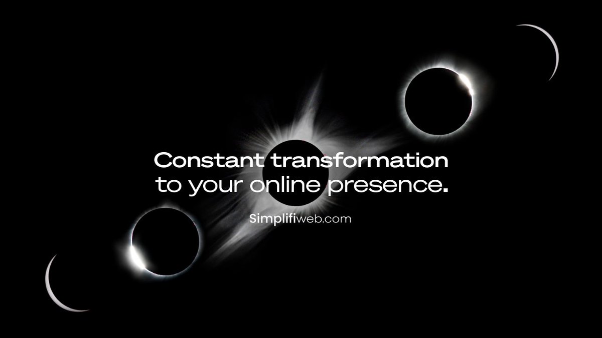 SimplifiAgency's tweet image. Embrace continuous transformation in website design with Simplifi Web. Keep your online presence fresh and engaging. #WebsiteDesign #DigitalTransformation #SimplifiWeb