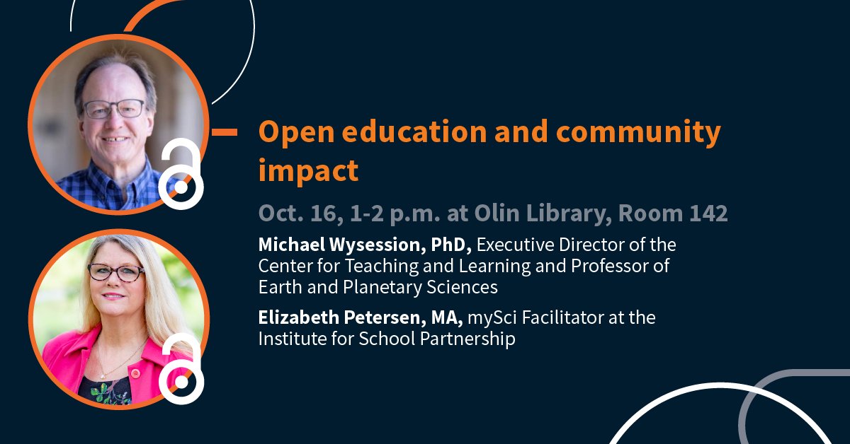 BeckerLibrary's tweet photo. Don't forget to join "Open education and community impact" Monday at Olin Library from 1-2 p.m! It's not too late to register for #OpenOctober events: https://t.co/KhPz8bnZwR
#WashUMed https://t.co/KVD8BTWPVd