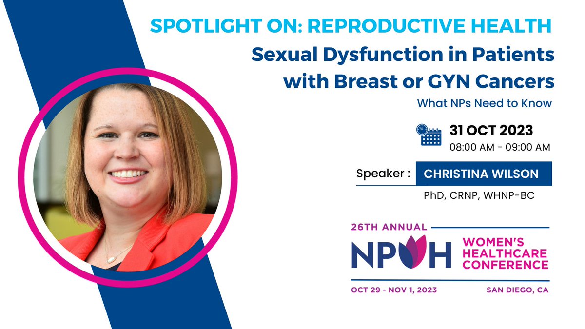 Providing sexual healthcare for patients with breast or gynecologic cancer, or who are survivors, can be challenging. #EvolveExpandExcel your skills and knowledge with this session at #NPWH2023 about assessment and management strategies. Register here: bit.ly/3EVq49r