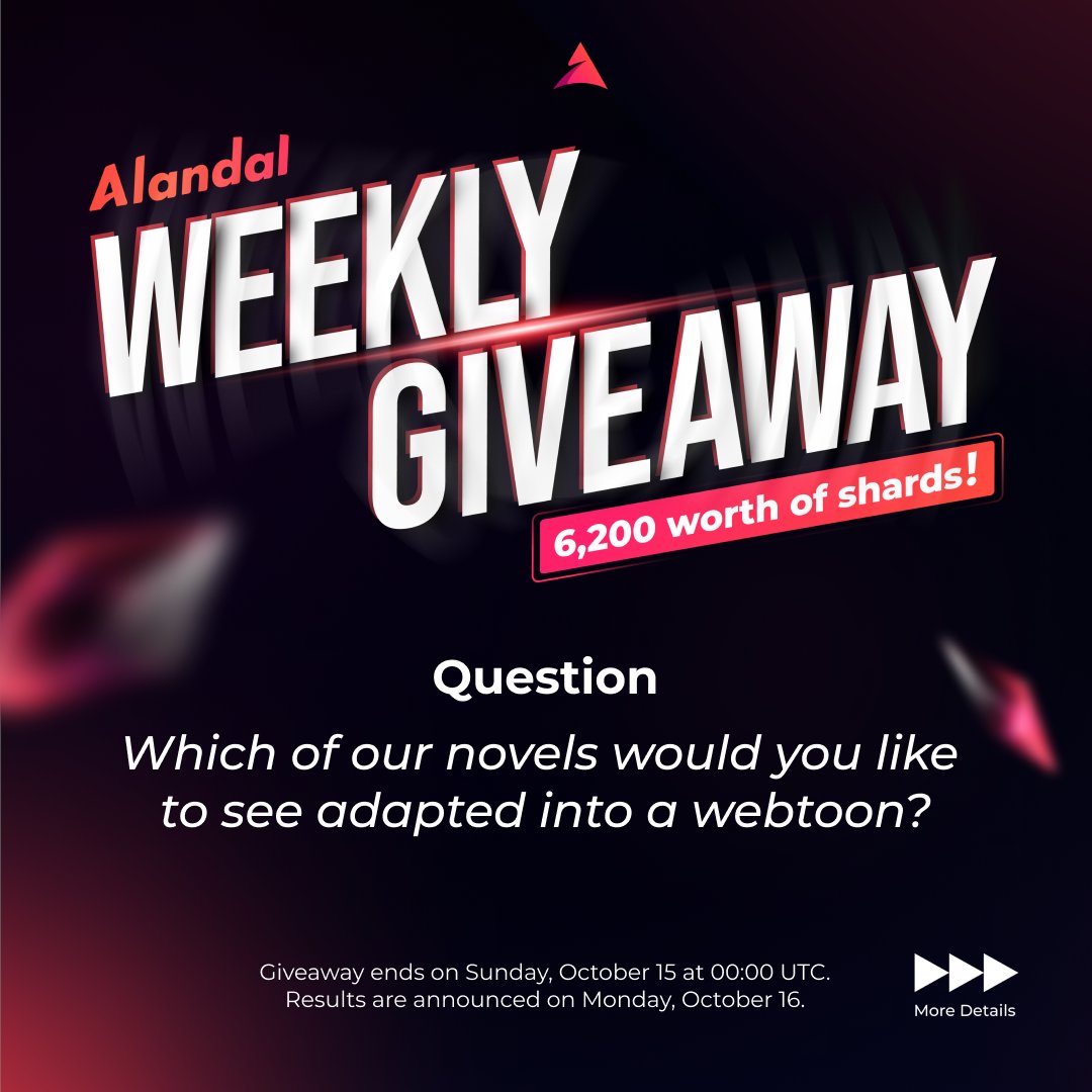 alandalstories's tweet photo. Another week, another giveaway! 🎁
👉 Let us know which of our novels you would like to see adapted into a webtoon! 🤩

❤️ Read from a large collection of webtoons and webnovels on https://t.co/FYli1DLRJw

#Alandal #giveaway #webtoon #comic #manhwa #webnovel #lightnovel https://t.co/47eZ8nmC6y