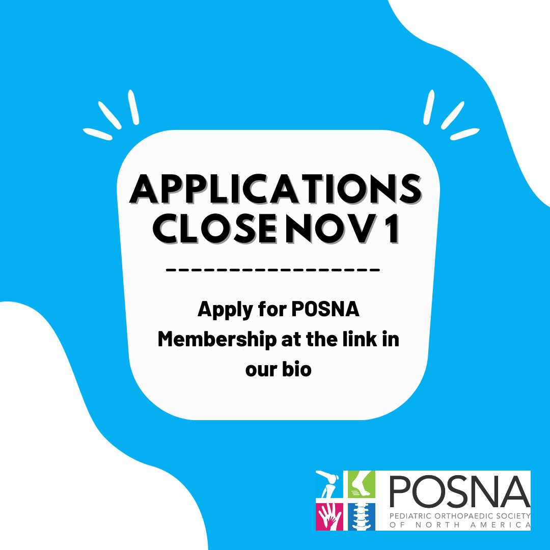 Apply for POSNA membership today before applications close on November 1: posna.org/members/join