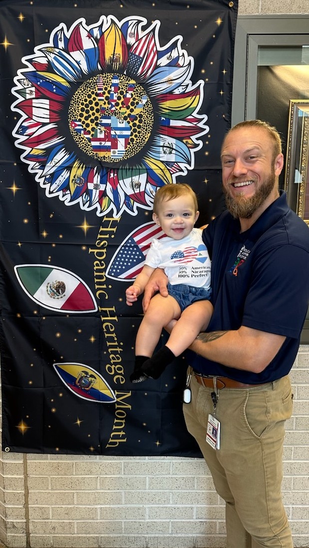 Jamie Wilson (@mrsmediajte) on Twitter photo These two! 🩷💙 My cutie niece visited her Dad <a href="/JamesonStell/">Jameson Stell</a> at work <a href="/pbcsd/">The School District of Palm Beach County</a>! Zoom in on her shirt. She's 100% perfect AND 100% loved!! Plus she was born on the first day of #HispanicHeritageMonth! 🇳🇮 🇺🇸 These two! 🩷💙 My cutie niece visited her Dad <a href="/JamesonStell/">Jameson Stell</a> at work <a href="/pbcsd/">The School District of Palm Beach County</a>! Zoom in on her shirt. She's 100% perfect AND 100% loved!! Plus she was born on the first day of #HispanicHeritageMonth! 🇳🇮 🇺🇸