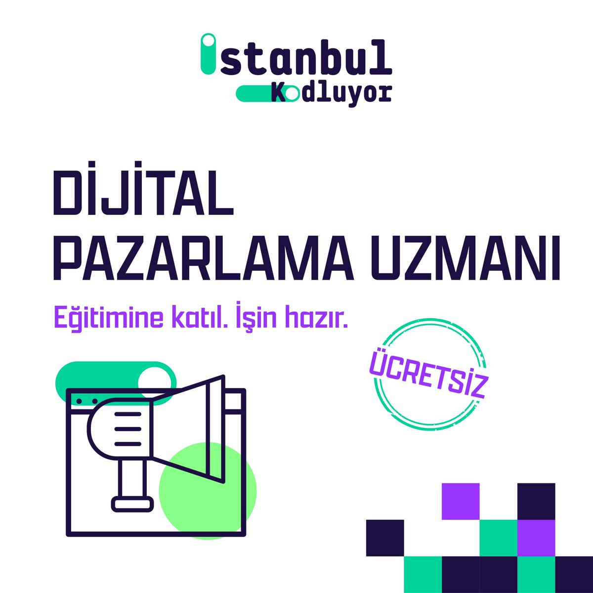 Dijital Pazarlama Uzmanı Eğitimiyle sen de dijital dünyanın sihirbazı ol! 🌟 ➡️ Detaylı bilgi ve başvuru için İstanbul Kodluyor'un web sitesini ziyaret etmeyi unutma: istanbulkodluyor.com Kariyerinde yeni bir adım atmak için hazır ol! 🚀 #İstanbulKodluyor #Tobeto