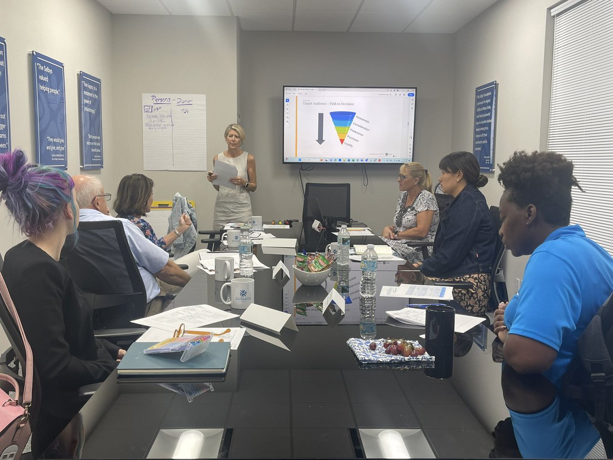 Today we’ve partnered with Patricia Courtouis to offer a small group workshop with five local nonprofits to help them identify and craft messages for donors using psychographic profiles. Our investments are strengthened by strong, knowledgeable nonprofits. We appreciate them!