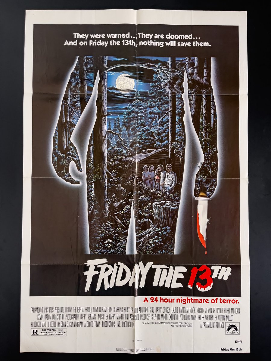 Jarred_Hageman's tweet photo. Original GAU Friday the 13th one sheet. From my collection. #FridayThe13th #horror #moviepostercollection https://t.co/VKJphzlFu2