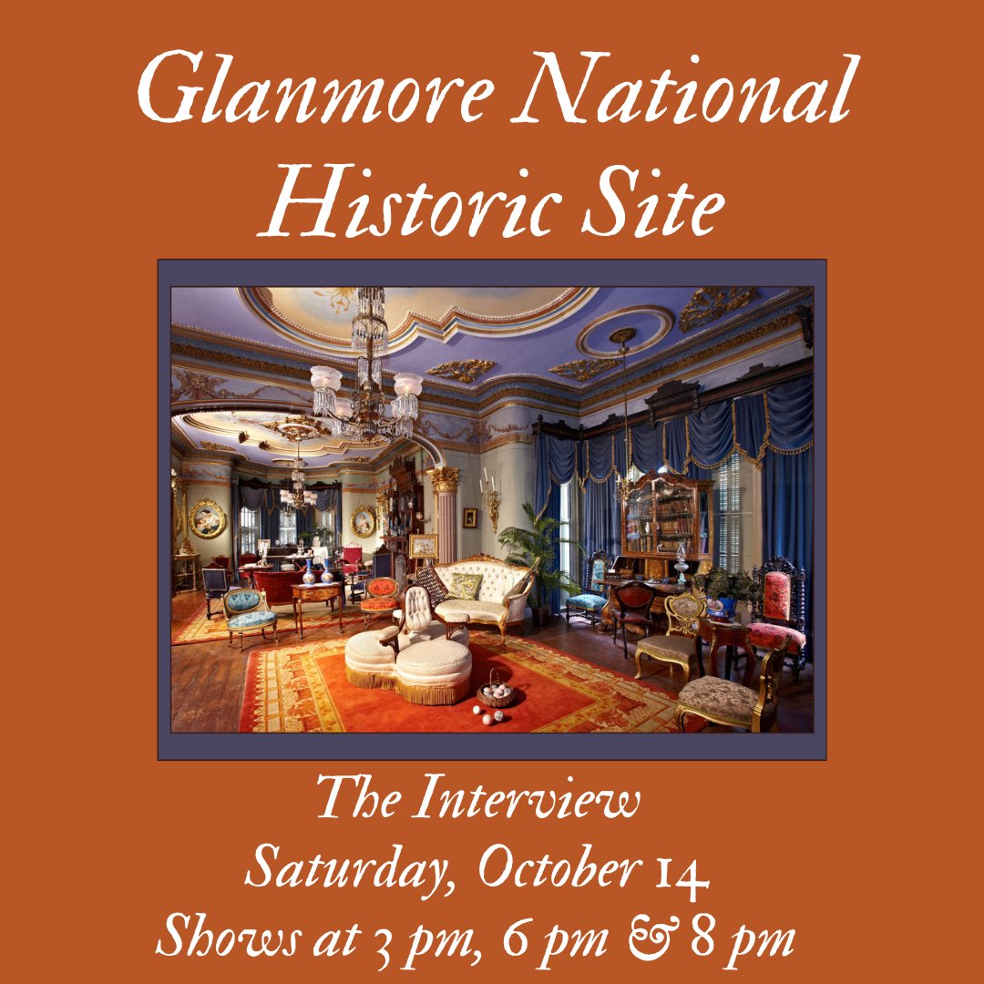 You've just arrived in Belleville and have been searching for employment. You see in the paper that one of the grandest homes in town is hiring! Come to Glanmore tomorrow at 3, 6 or 8 pm for your interview... you never know what might happen!
#belleville #bellevilleevents
