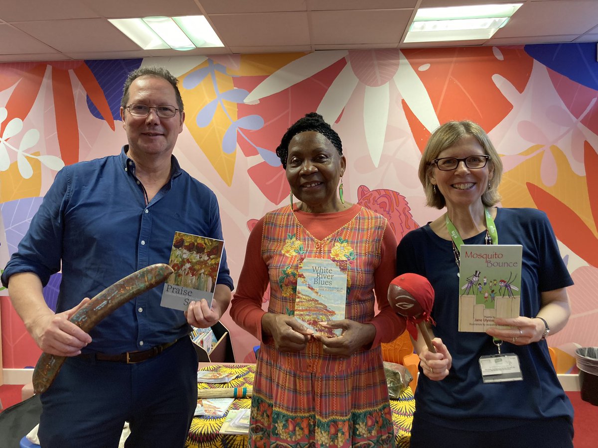 BromLibraries's tweet photo. Celebrating #BlackHistoryMonth. We had two more fantastic sessions today with storyteller, author & poet #JaneGrell at #OrpingtonLibrary & #PettsWoodLibrary. Pupils from @LeesonsSchool & #StJamesPrimary engaged fully with Jane’s poems, stories & songs! Library staff had fun too! https://t.co/J2RjxLH8xf