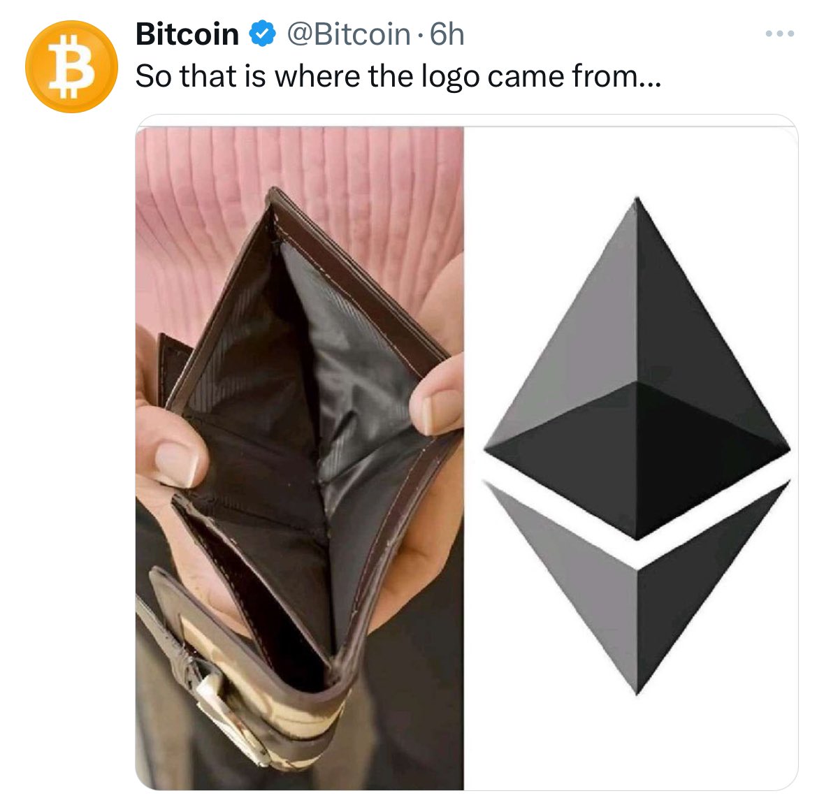 Never thought we’d see #Bitcoin and Ethereum go at it on Twitter 🤣
