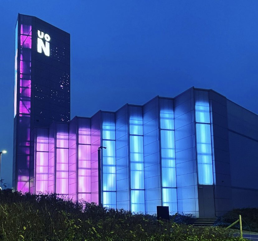 EvendenRachel's tweet photo. This week the University of Northampton has turned pink and blue to mark #BLAW 💗💙
Baby Loss Awareness Week.
The week provides an opportunity to raise awareness of the impact of pregnancy:baby loss; the importance that bereavement support plays in the ongoing bereavement journey https://t.co/Qs6sEClYY6