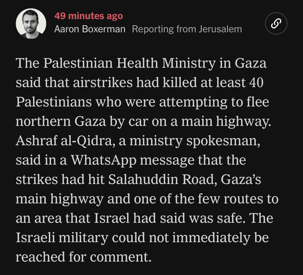 What so you call this if not genocide? Bombing civilians as they flee for their lives on roads you promised were safe? #StopTheWar #JewsAgainstGenocide