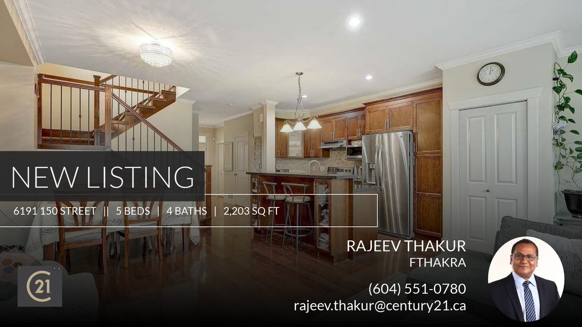 Your home search ends here 🔍! Check out this new 5 bedroom, 4 bathroom listing and give me a call at (604) 551-0780 or send it to anyone you know who might be interested!

Regards

Rajeev Th... homeforsale.at/6191_150_STREE…