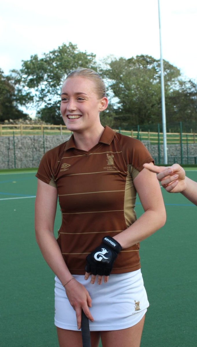 SedberghHockey's tweet photo. Our girls 1st Team ended the first half of term this afternoon with a win against an excellent @dollaracademy team. After the match not only were Y13 seniors Issy, Frankie and Martha awarded their Colours but, Captain Pru received the first Brown Blazer of the year. 🐺🐺🐺🏑🤎 https://t.co/bR704QkuEG
