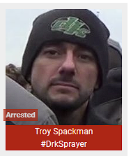 SeditionHunters's tweet photo. #SeditionSprayers Troy Spackman #DrkSprayer ARRESTED https://t.co/jxBrwtkGlf https://t.co/Y9yfRWQ5lQ