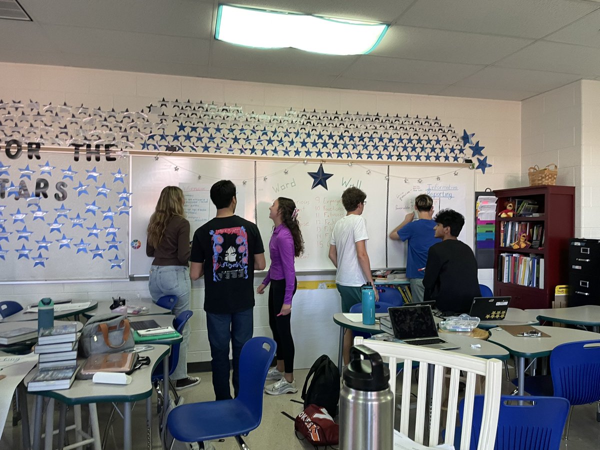 THS_DRoach's tweet photo. Collaborative Posters on Informative Reporting!  #QTEL @TuscaroraHS @sugee27 @DrHarris2019 @Principal0821 https://t.co/o8JrN535cU